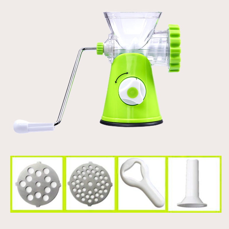 Handkurbel-Wurstfüller mit eingebautem Fleischwolf