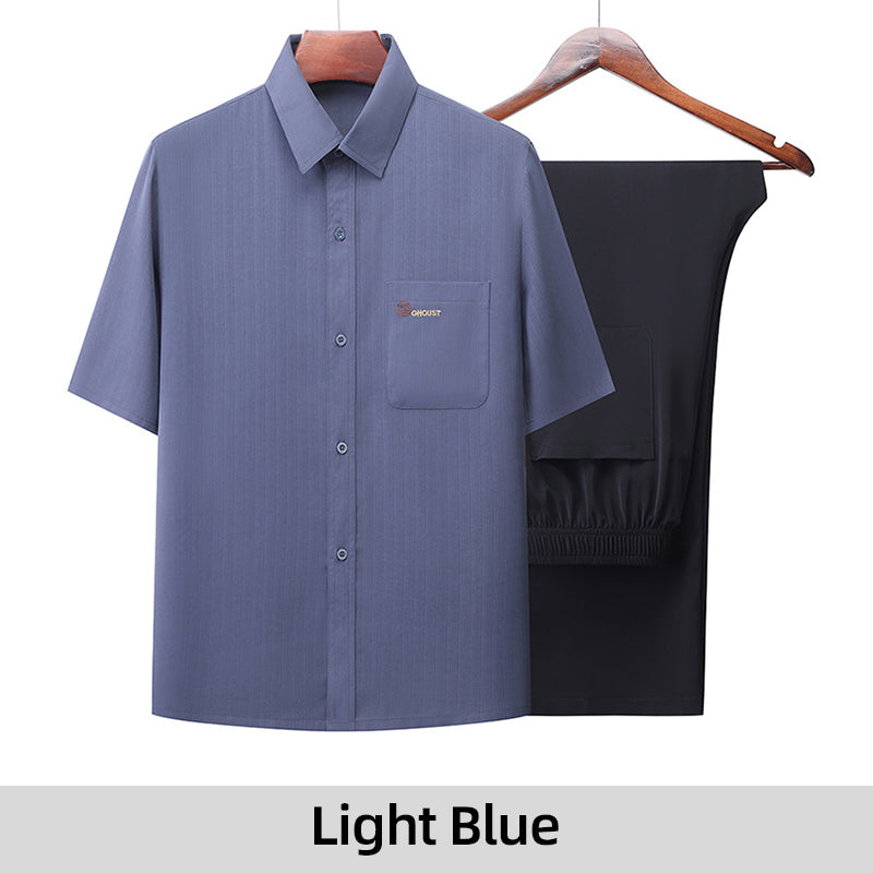 Sommerkühlender, gemütlicher Anzug für Männer mittleren Alters