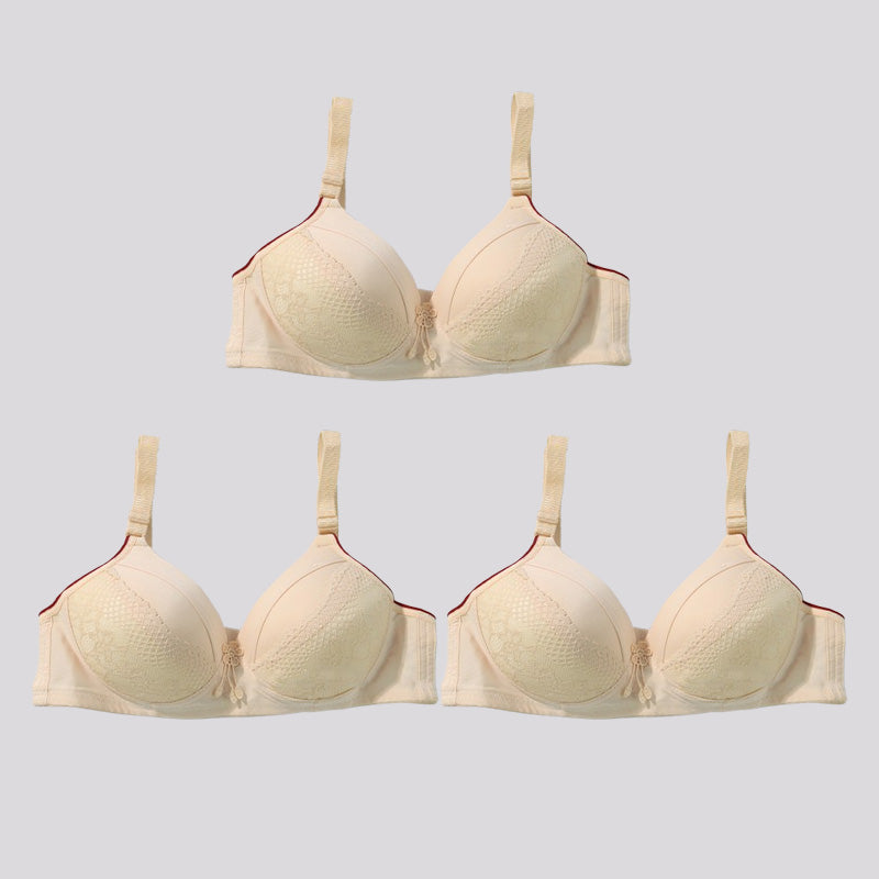 Bequemer, weicher BH ohne Bügel für Damen 3PCS