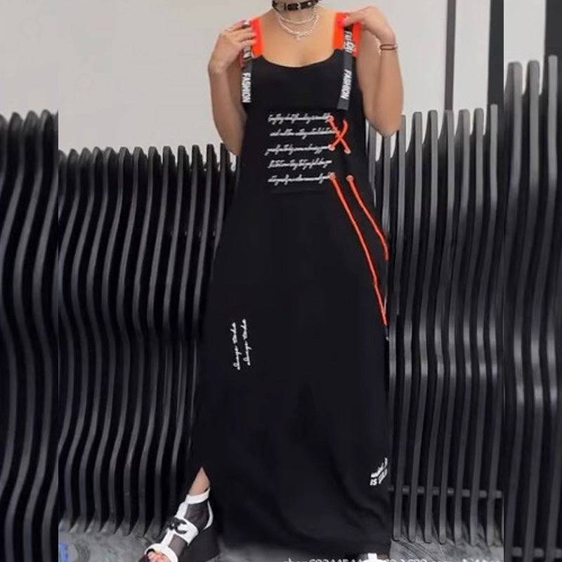 đ„LĂ€ssiges, Ă€rmelloses Kleid mit Print fĂŒr Damen