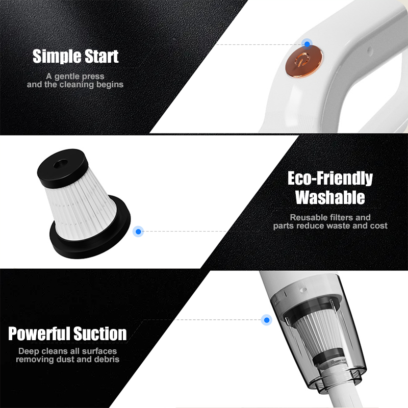 🌀 54% RABATT! 🎉 Leistungsstarker 2-in-1-Akku-Staubsauger🔥——💦Tiefenreinigung, längere Akkulaufzeit, leichtes Design📦