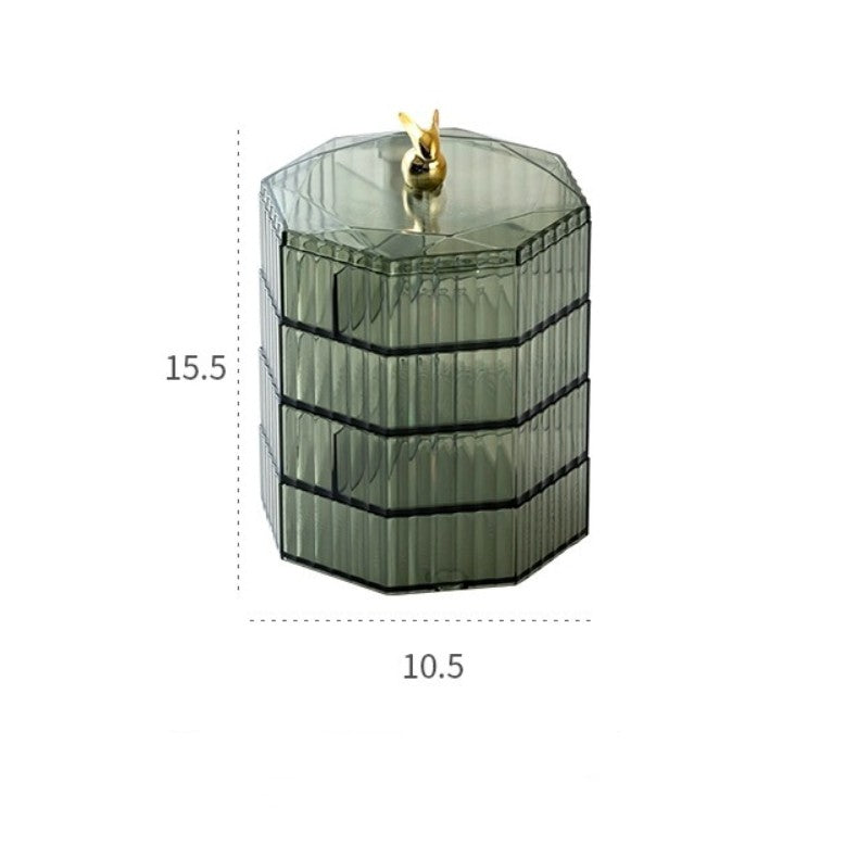 Ideales Geschenk - Transparenter, drehbarer Schmuck-Organizer