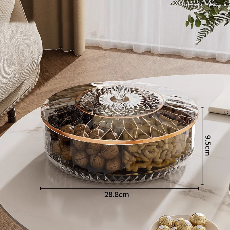 Exquisites Geschenk - Deluxe Hochtransparente, diamantstrukturierte Etagere für Snack und Obst