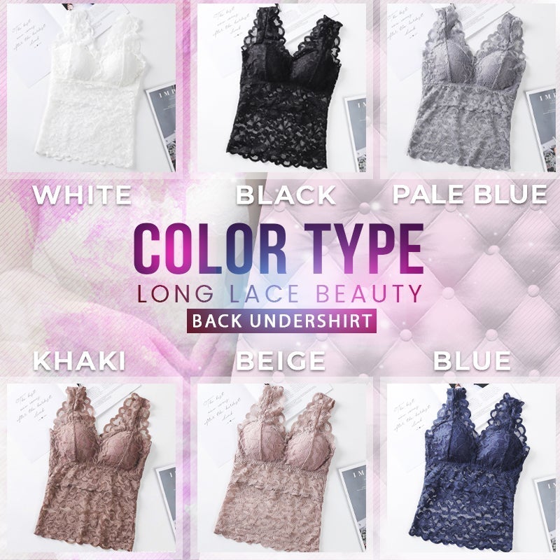Langes Spitzen-Schönheits-Rücken-Unterhemd