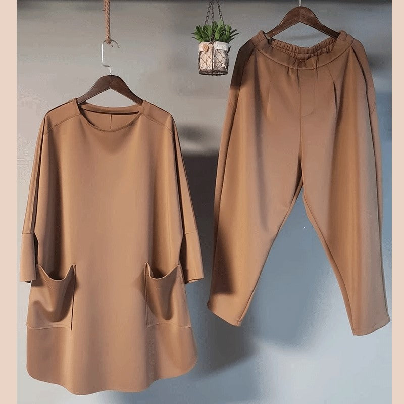 🎉Neues Produkt auf dem Markt💐 Einfarbiges, lockeres zweiteiliges Set(49%OFF)