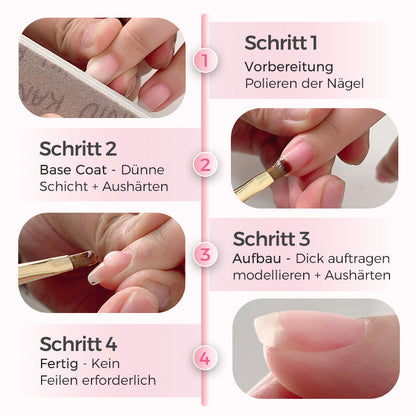 3-in-1 Mehrzweck-Nagelbasisgel mit hoher Transparenz