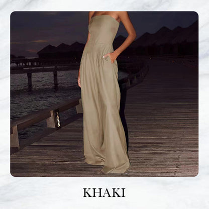 🌲Ärmelloser Jumpsuit mit Taschen💝