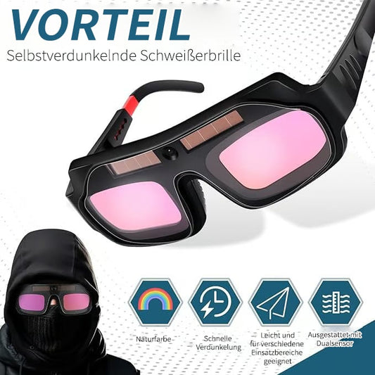 Automatische Dunkelbrille für Schweißen Lichtfilter Auto-Dunkelzustand Anti-Blinzel-Schutzbrille für Schweißmasken Brillen Zubehör.Echtes Farbverhältnis