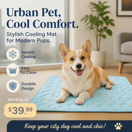 🔥50% OFF！❄️Breathable Pet Cooling Mat – No Water or Electricity Needed, Machine Washable, Lightweight &amp; Portable, Safe Fabric Cooling for Dogs &amp; Cats in Crate, Car &amp; Home