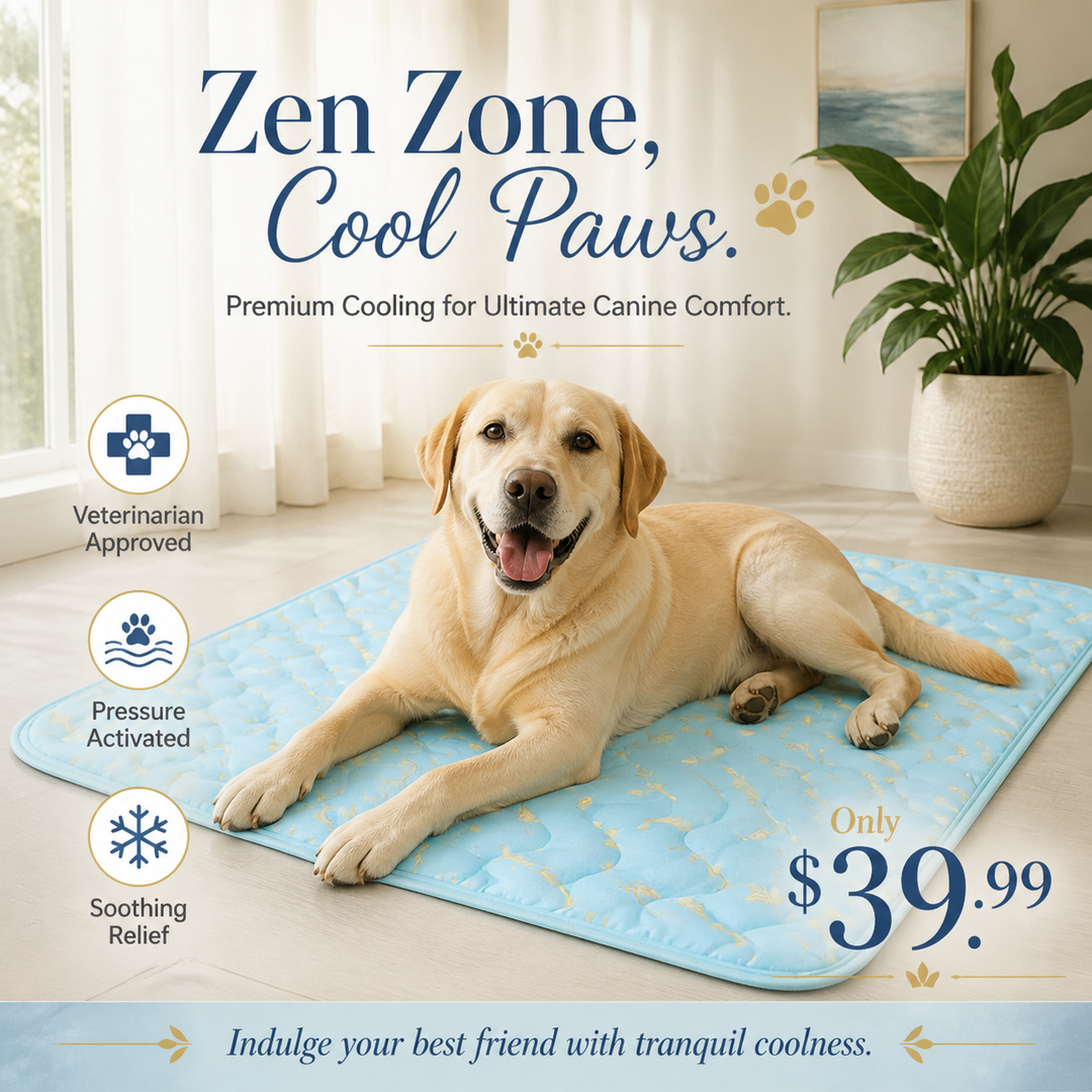 🔥50% OFF！❄️Breathable Pet Cooling Mat – No Water or Electricity Needed, Machine Washable, Lightweight &amp; Portable, Safe Fabric Cooling for Dogs &amp; Cats in Crate, Car &amp; Home
