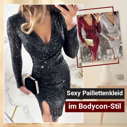 💕Was soll ich morgen anziehen?💕Elegantes Sexy Paillettenkleid im Bodycon-Stil✨