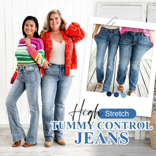👖 41% RABATT! ✨ Hochelastische Jeans zur Bauchkontrolle – Schmeichelt jeder Figur, Tummy Control &amp; Höchster Tragekomfort 💙