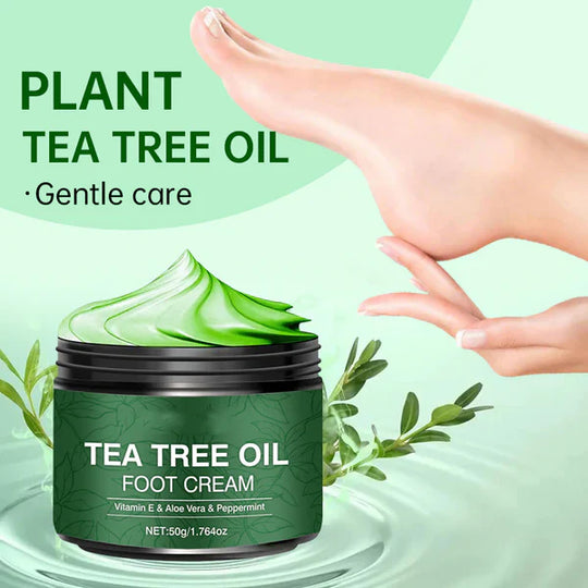 Beruhigende Fußcreme mit Aloe Vera und Teebaumöl