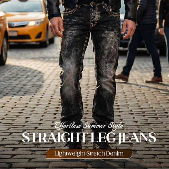 Unkomplizierte Sommer-Jeans für Herren – leichte Stretch-Qualität, gerader Schnitt, vielseitig kombinierbar ☀️👍
