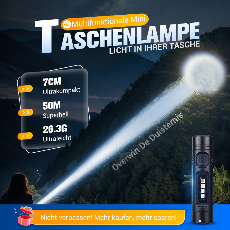Multifunktionale Mini-Taschenlampe aus Aluminiumlegierung