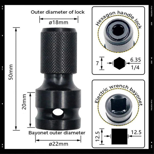 💥Letzter Tag des großen Schlussverkaufs – 1/4"-Sechskant-Steckschlüsseladapter (3 kaufen, 5 gratis dazu)
