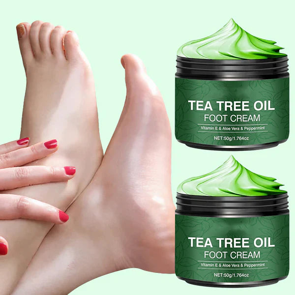 Beruhigende Fußcreme mit Aloe Vera und Teebaumöl