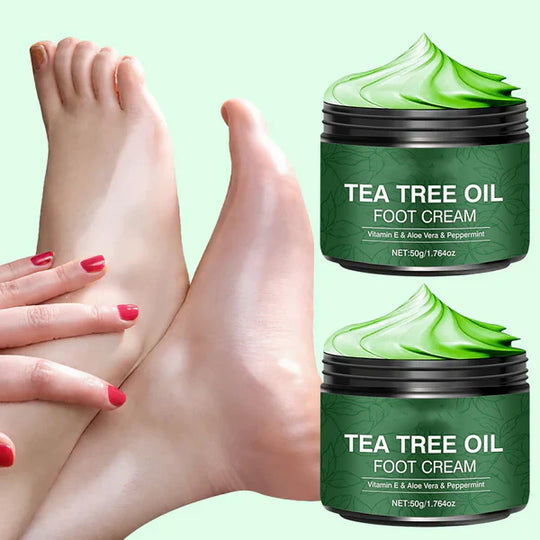 Beruhigende Fußcreme mit Aloe Vera und Teebaumöl