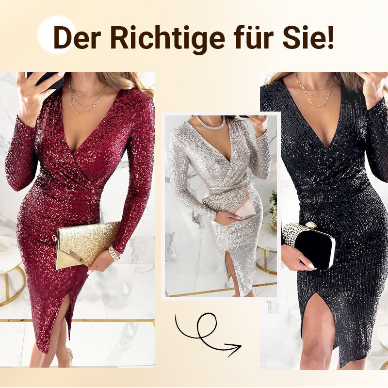 💕Was soll ich morgen anziehen?💕Elegantes Sexy Paillettenkleid im Bodycon-Stil✨