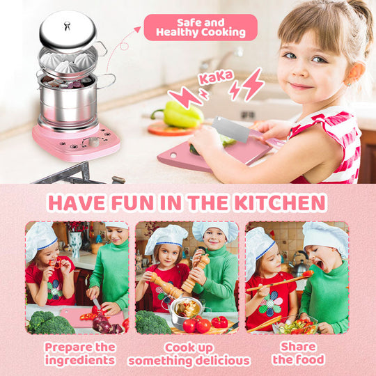👧🏻 🍳 Realistisches Mini-Kochset (22-teilig) – Vollständige Ausstattung, Sichere Materialien &amp; Pädagogischer Spielspaß 🎁