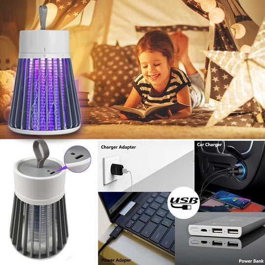 🦟USB/Rechargeable Portable Mosquito &amp; Fly Trap Lamp for Indoor &amp; Outdoor