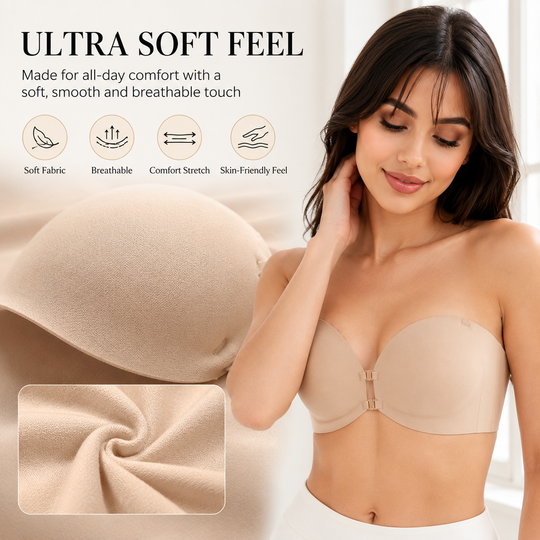 Removable Straps Wire-Free Gathering Bra