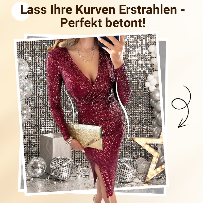 💕Was soll ich morgen anziehen?💕Elegantes Sexy Paillettenkleid im Bodycon-Stil✨