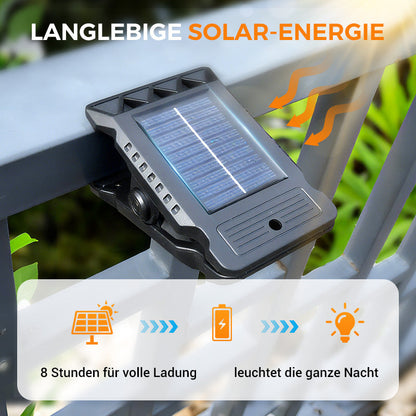 🔥🏡✨Energiesparende Solar-Klemmleuchten mit Bewegungssensoren für Zuhause und draußen