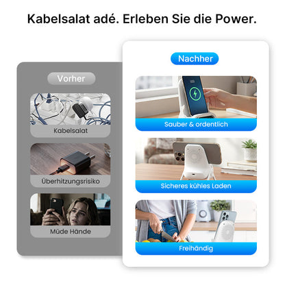 🔥 50 % RABATT 🎁 Multifunktionale kabellose Halterung mit Schnellladegerät für Smartphones