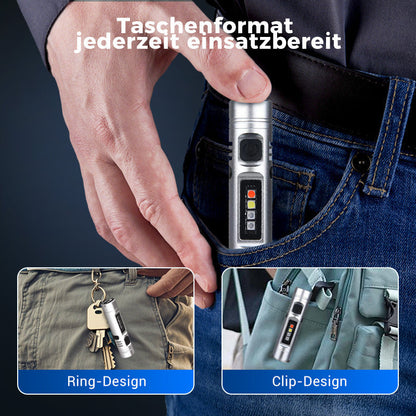 Multifunktionale Mini-Taschenlampe aus Aluminiumlegierung