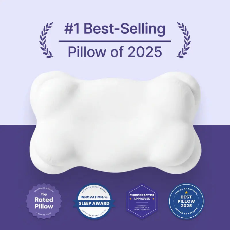 Ergonomic Neck Pillow + Dual-Layer Memory Foam with Cooling Pillowcase for Side and Stomach Sleepers 2025 Best Pillow Award