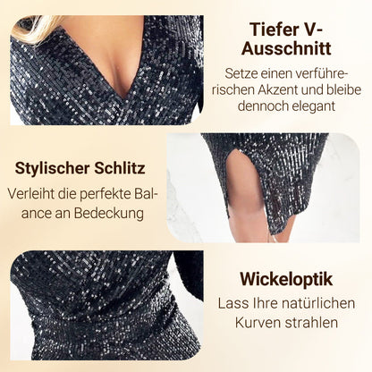 💕Was soll ich morgen anziehen?💕Elegantes Sexy Paillettenkleid im Bodycon-Stil✨