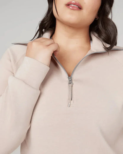 💝🔥Zeitlich begrenzter Sale – 50 % Rabatt🔥Damen-Loungeset aus 2 Teilen mit Oversize-Schnitt, halbem Reißverschluss und weitem Bein