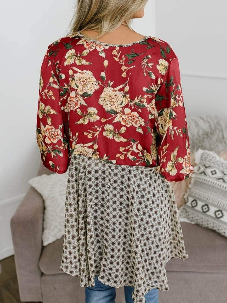 📢📢Großer Ausverkauf läuft!⏰🌸Damen-Kimonos mit Blumenmuster, Rüschenärmeln und Bindegürtel – luftige Boho-Cardigans im lockeren Schnitt