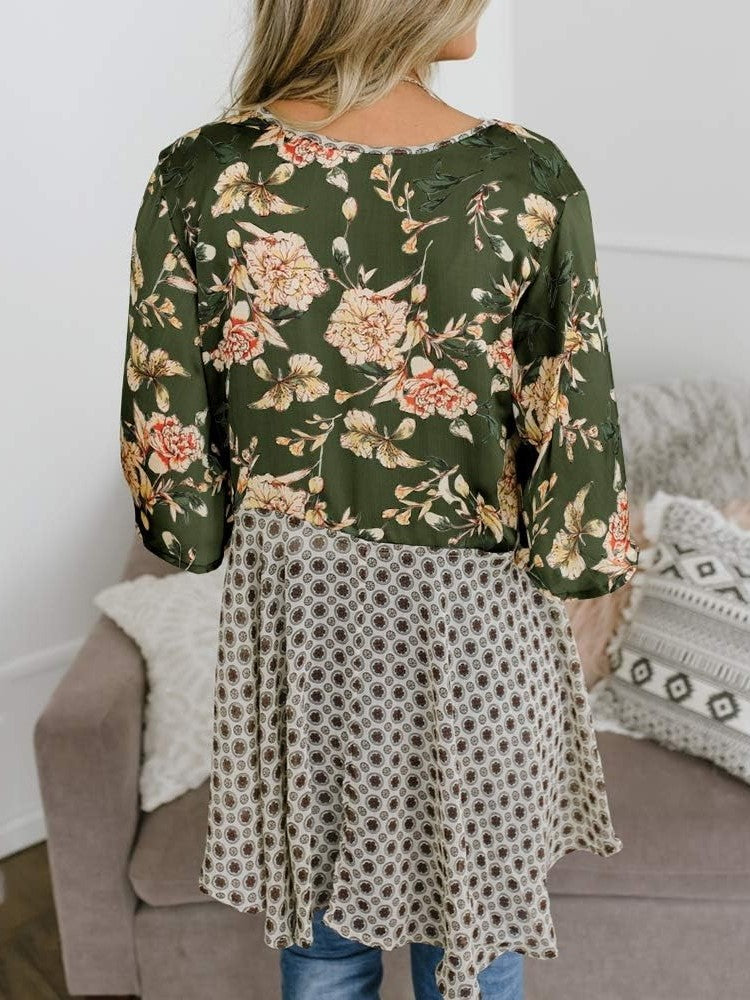 📢📢Großer Ausverkauf läuft!⏰🌸Damen-Kimonos mit Blumenmuster, Rüschenärmeln und Bindegürtel – luftige Boho-Cardigans im lockeren Schnitt