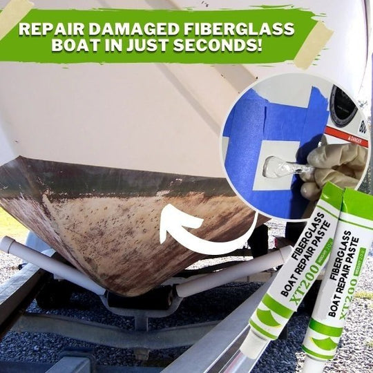 50% OFF! ✨Fiberglass Boat Repair Paste | Instant Gelcoat Filler for Scratches, Cracks &amp; Gouges | No-Mix Marine Grade Compound✨