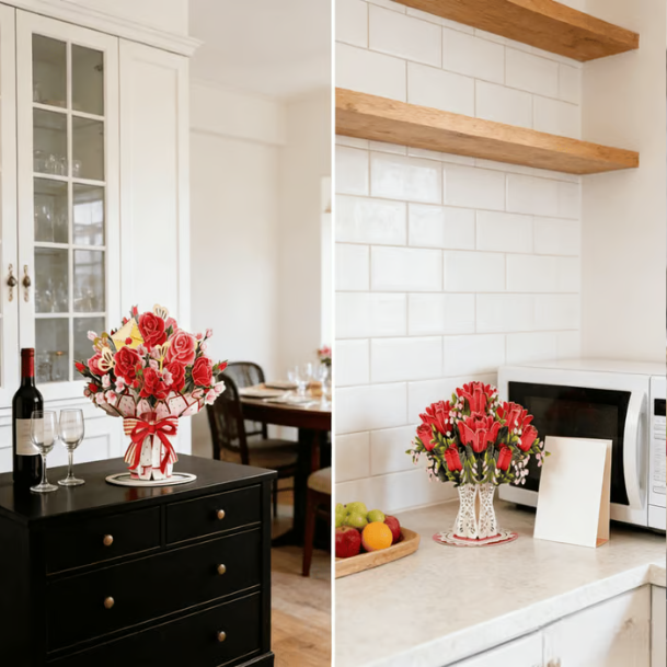 🏆35.000+ VERKAUFT! 🌼💌 Für immer blühende 3D-Blumen-Pop-up-Karte – Personalisierte Liebesbotschaft & Ewige Blüte 🎁