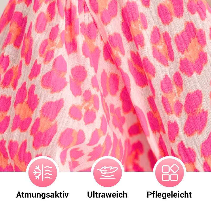 Lässiges Kleid mit V-Ausschnitt und Blumenmuster