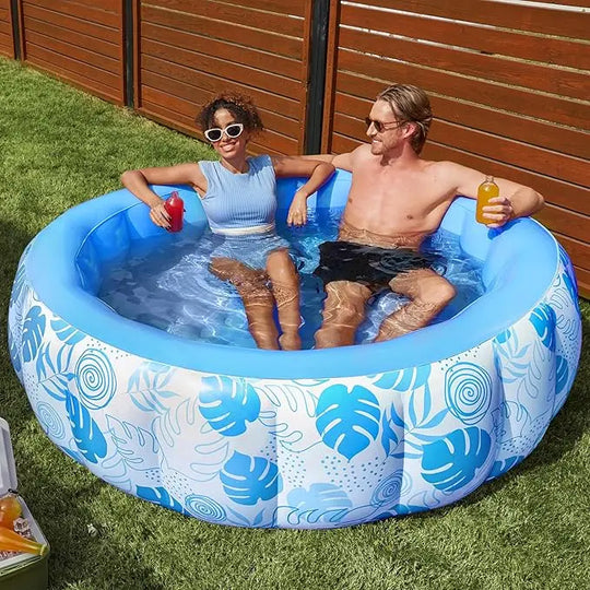 Sloosh-L/XL Inflatable Tanning Pool Lounge Float With Cup Holder, 70“X46”/85″ x 57″ Extra Large Pool Floats Adult with Pillow, 4 in 1 Suntan Tub Raft Floatie, Sunbathing Bed Lounge for Water Blow Up Kids Ball Pit Party Gifts, inflatable Sofa Swimming Pool