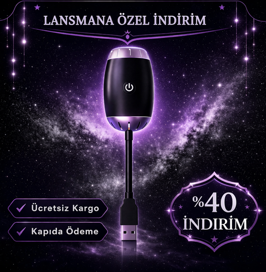 GalaksiProjektör | USB Yıldız Gökyüzü Projektörü
