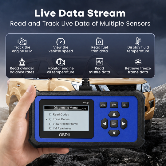 🔧🚗 53% off ⚡ Professional OBD2 scanner – Full diagnostics, one-click reset &amp; 8 languages! Compatible with all vehicles from 1996 onwards 📊💡