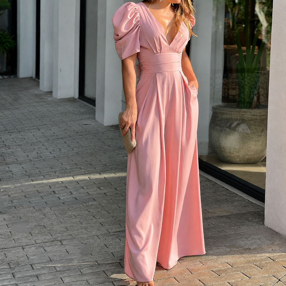 ☁️ （2026 New fashion）Soft Drape Wide Leg Jumpsuit — Lightweight Fabric, Effortless Movement