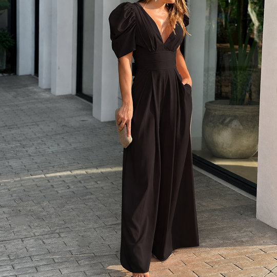 ☁️ （2026 New fashion）Soft Drape Wide Leg Jumpsuit — Lightweight Fabric, Effortless Movement