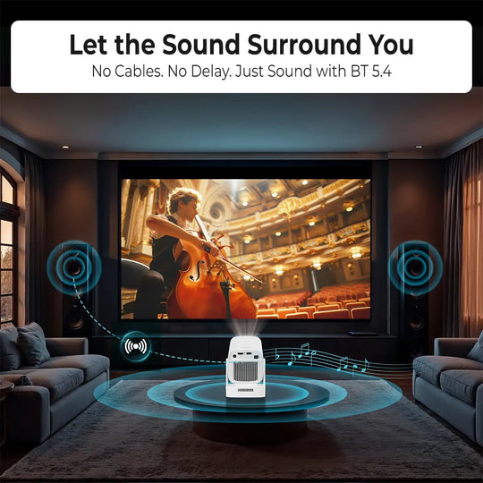 Oklumi™ Pivot 2: 1080P Smart Projector with Auto Focus, WiFi 6 &amp; Voice ControlOklumi™ - Pivot 2