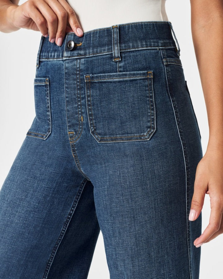 🌸SOMMERVORVERKAUF 2025💥Bauchfrei gekrempelte Jeans mit weitem Bein🔥