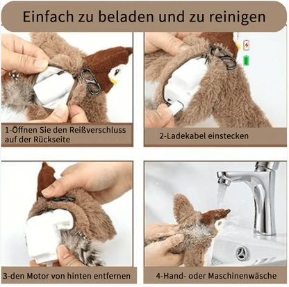 💥Heißer Verkauf 49% Rabatt🐾 Interaktives Piepsendes Vogelspielzeug Für Katzen