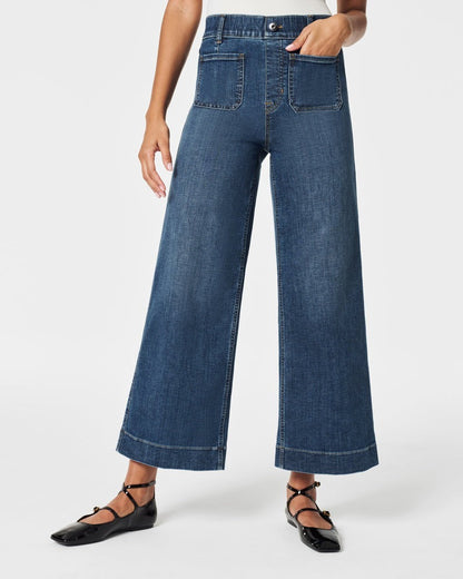 🌸SOMMERVORVERKAUF 2025💥Bauchfrei gekrempelte Jeans mit weitem Bein🔥