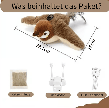 💥Heißer Verkauf 49% Rabatt🐾 Interaktives Piepsendes Vogelspielzeug Für Katzen