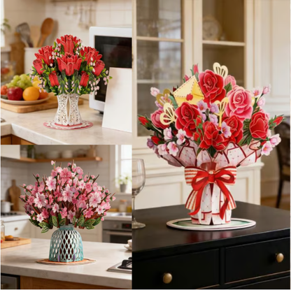 🏆35.000+ VERKAUFT! 🌼💌 Für immer blühende 3D-Blumen-Pop-up-Karte – Personalisierte Liebesbotschaft & Ewige Blüte 🎁