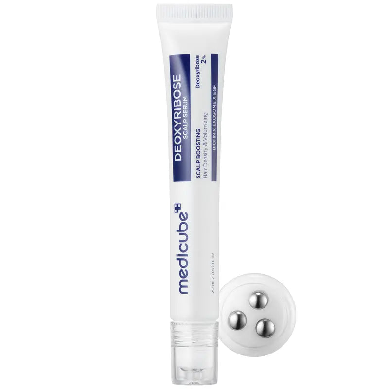 Deoxyribose Scalp Serum | For Fuller-Looking Hair &amp; Scalp Strengthening Roll-On Serum | Deoxyribose, Rosemary, EGF, Caffeine for Fine, Thin Hair | Korean Hair Care, K-Beauty